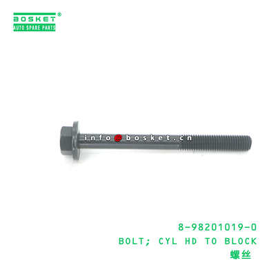 8-98201019-0 BOLT; CYL HD TO BLOCK suitable for ISUZU 4JJ1 4JH1 8982010190