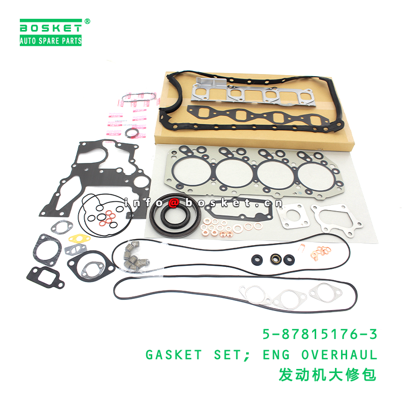 5-87815176-3 GASKET SET; ENG OVERHAUL Suitable for ISUZU NKR QKR 4JB1T 5878151763