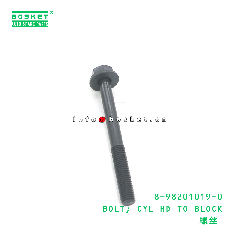 8-98201019-0 BOLT; CYL HD TO BLOCK suitable for ISUZU 4JJ1 4JH1 8982010190